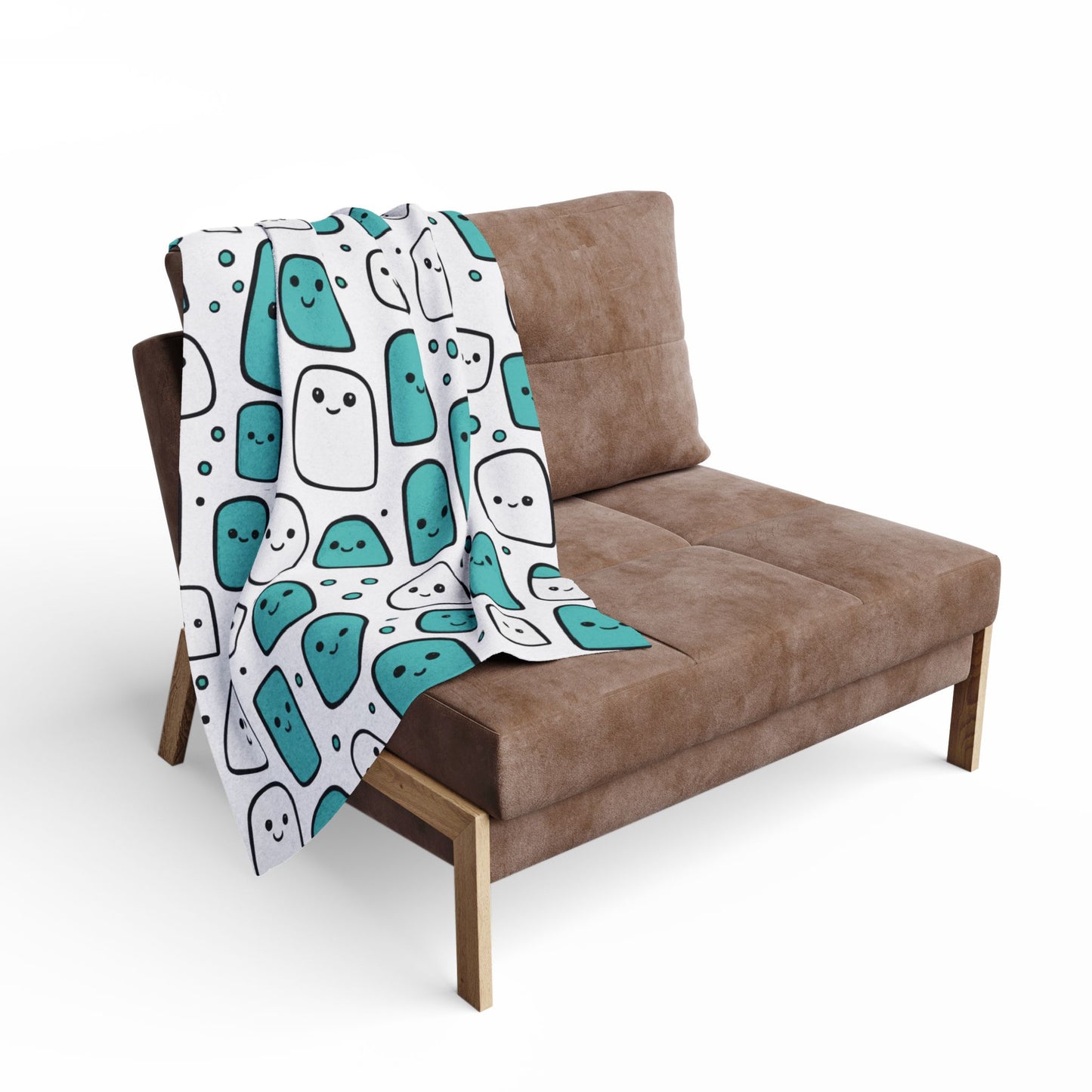 Cozy Arctic Fleece Blanket - Mint and Candy Design