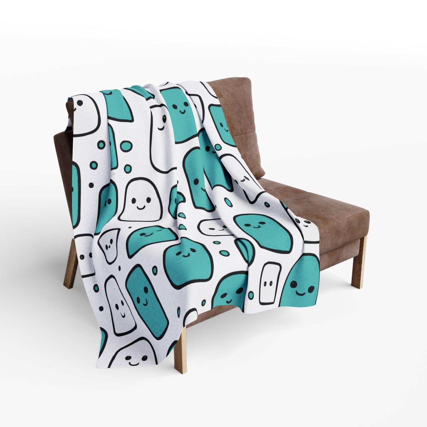 Cozy Arctic Fleece Blanket - Mint and Candy Design