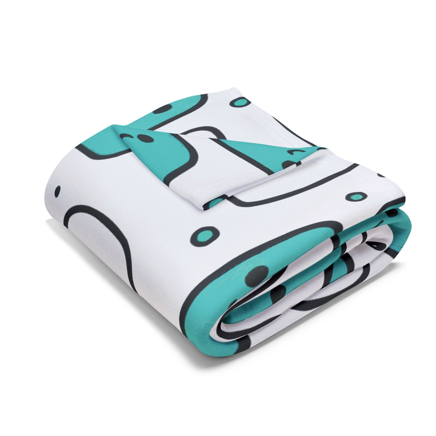 Cozy Arctic Fleece Blanket - Mint and Candy Design